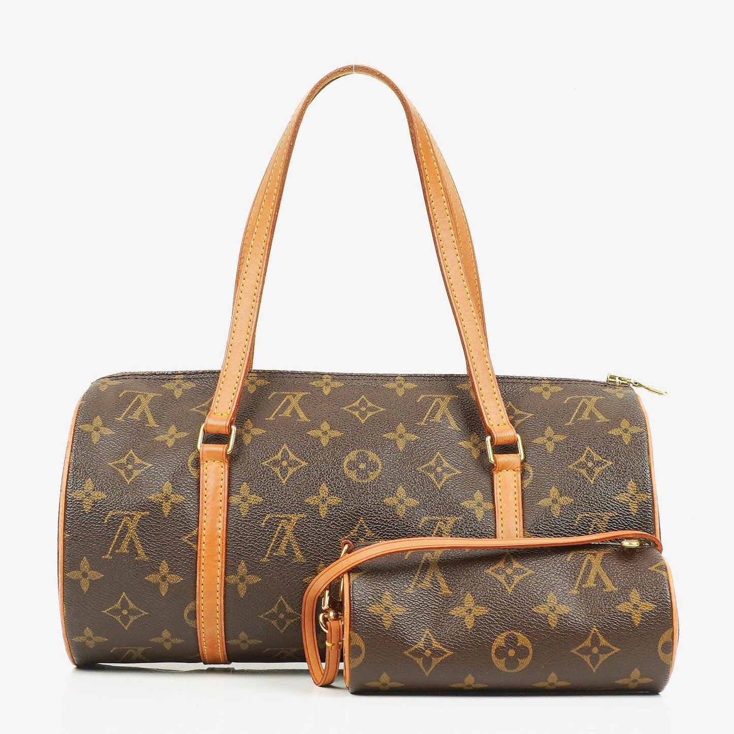 Louis Vuitton Papillon 30 Vintage Monogram Canvas Handtasche mit Mini Papillon Pochette
