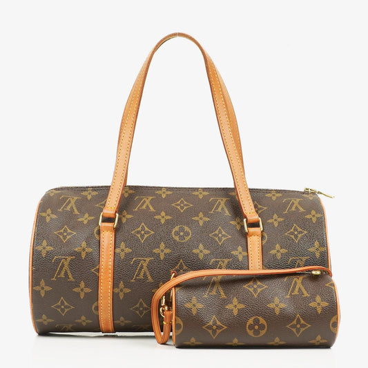 Louis Vuitton Papillon 30 Vintage Monogram Canvas Handtasche mit Mini Papillon Pochette