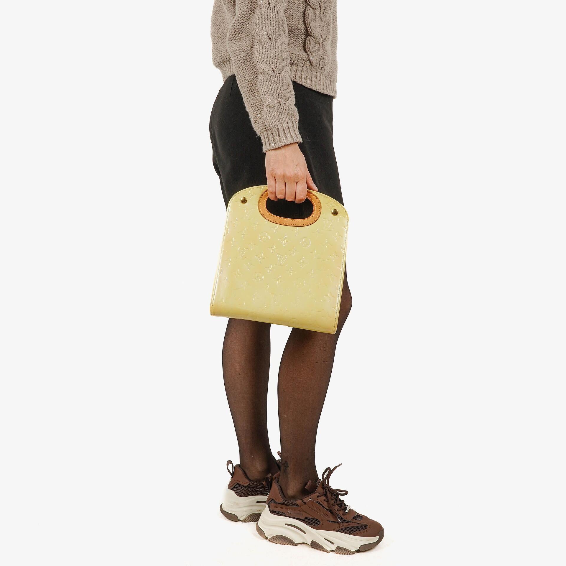 Louis Vuitton Maple Drive Tasche aus perlefarbenem Monogram Vernis