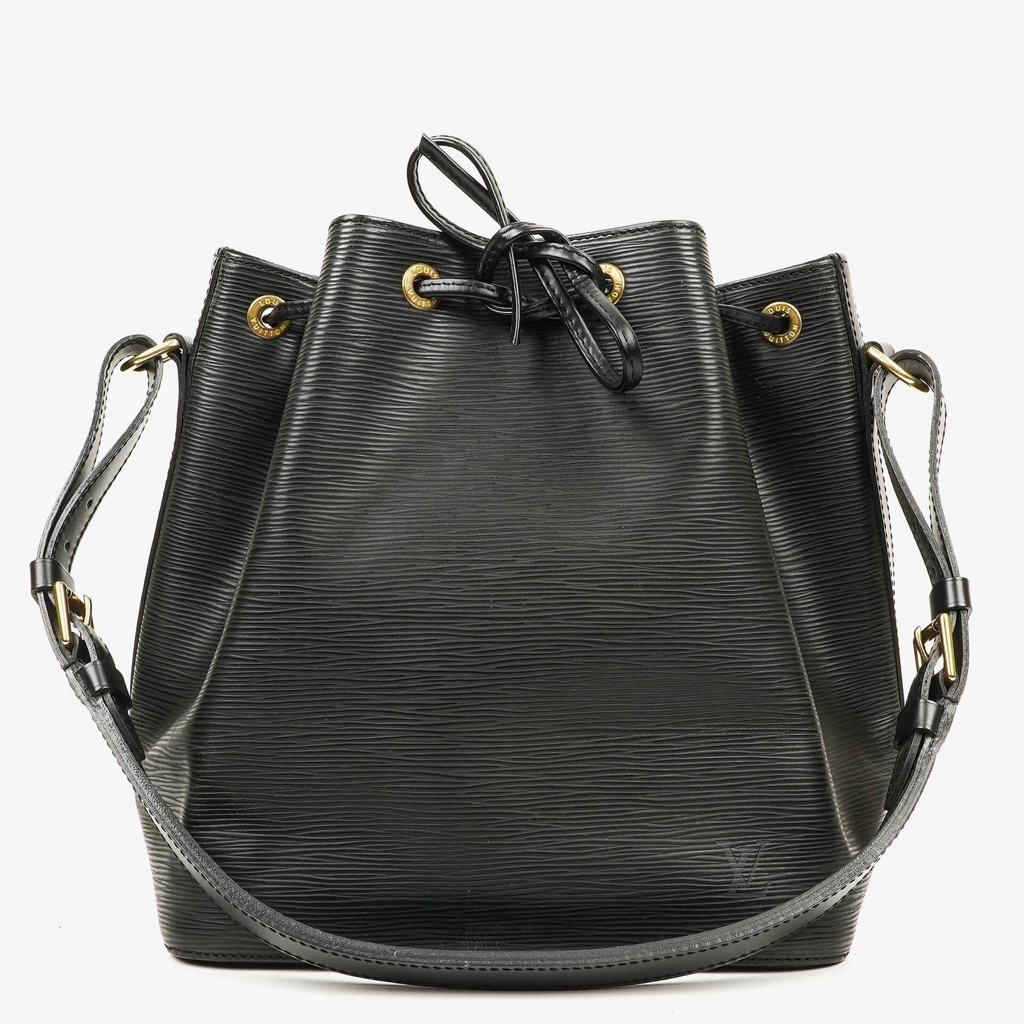 Louis Vuitton Petit Noé Schultertasche aus schwarzem Epi Leder