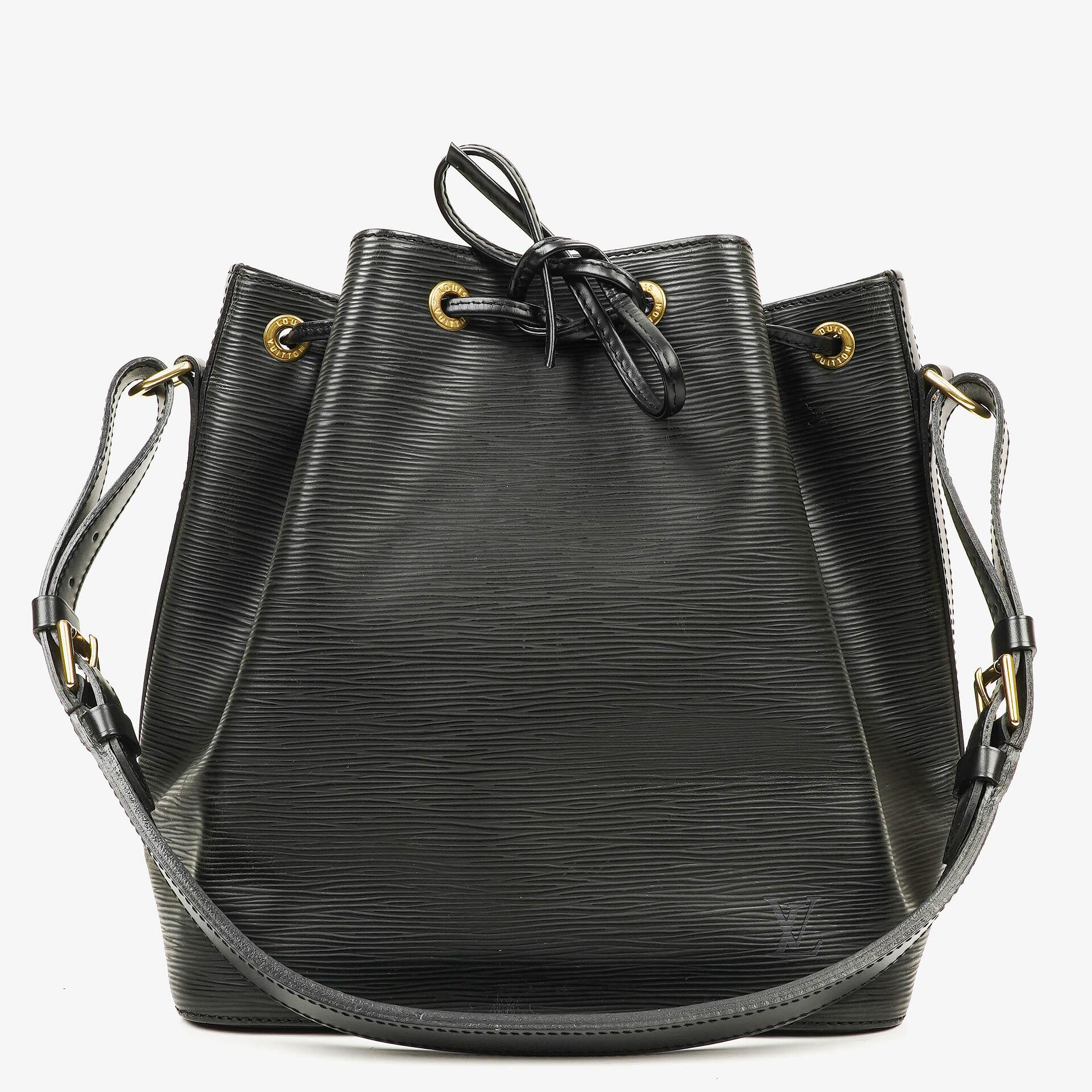 Louis Vuitton Petit Noé Schultertasche aus schwarzem Epi Leder