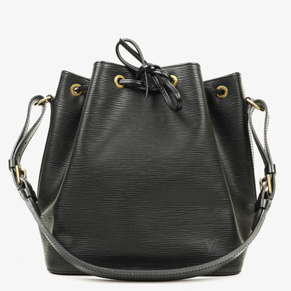 Louis Vuitton Petit Noé Schultertasche aus schwarzem Epi Leder