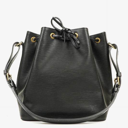 Louis Vuitton Petit Noé Schultertasche aus schwarzem Epi Leder