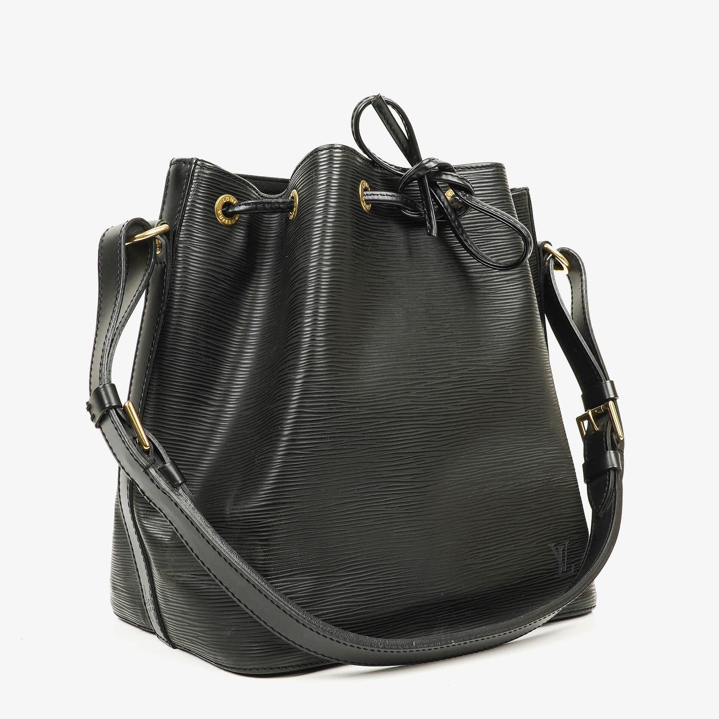 Louis Vuitton Petit Noé Schultertasche aus schwarzem Epi Leder