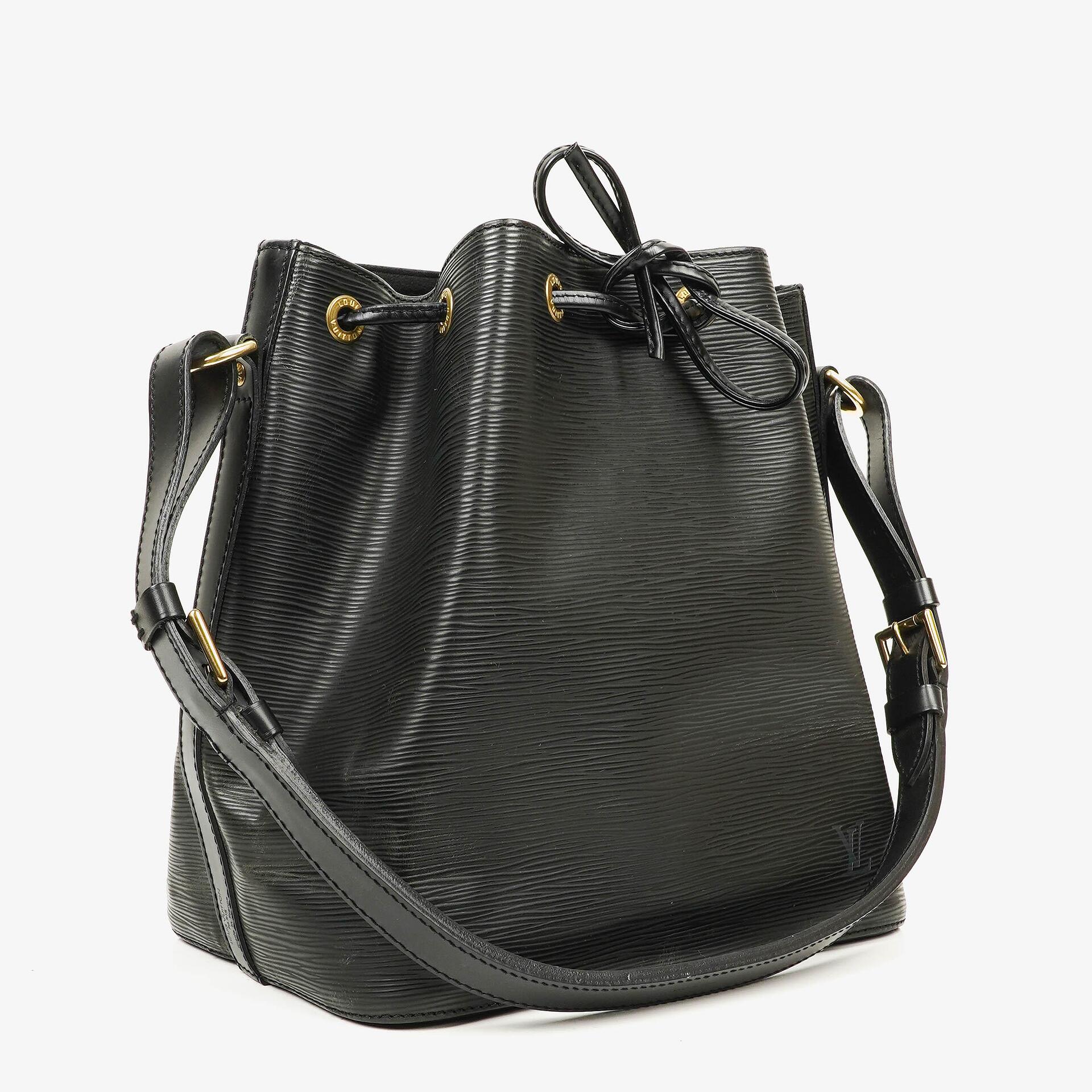 Louis Vuitton Petit Noé Schultertasche aus schwarzem Epi Leder