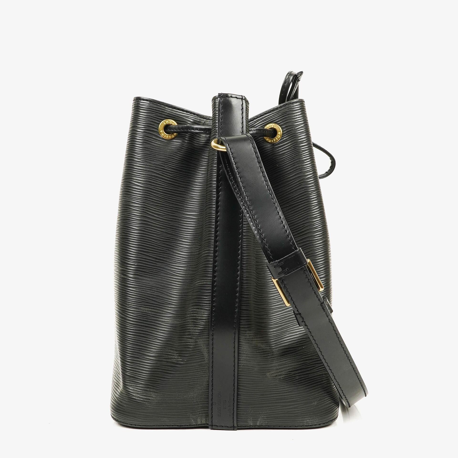 Louis Vuitton Petit Noé Schultertasche aus schwarzem Epi Leder