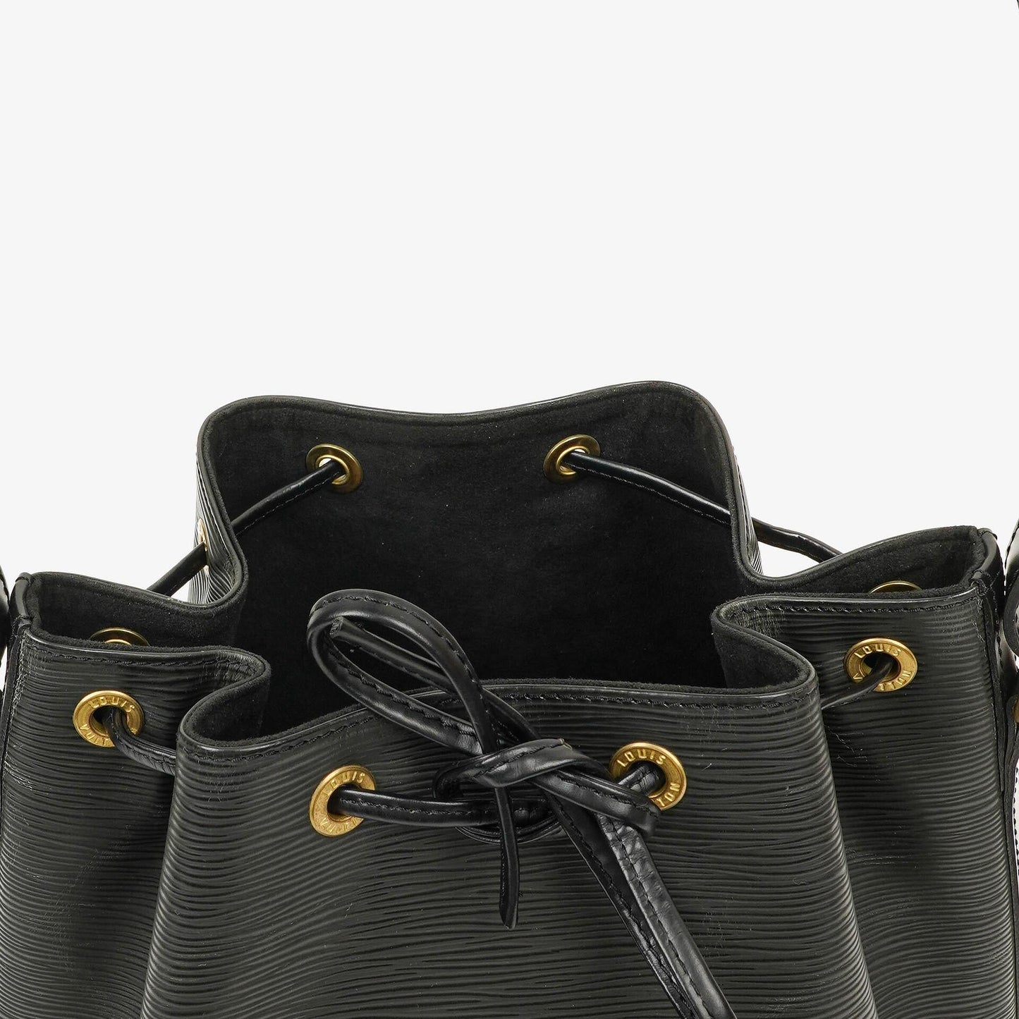 Louis Vuitton Petit Noé Schultertasche aus schwarzem Epi Leder