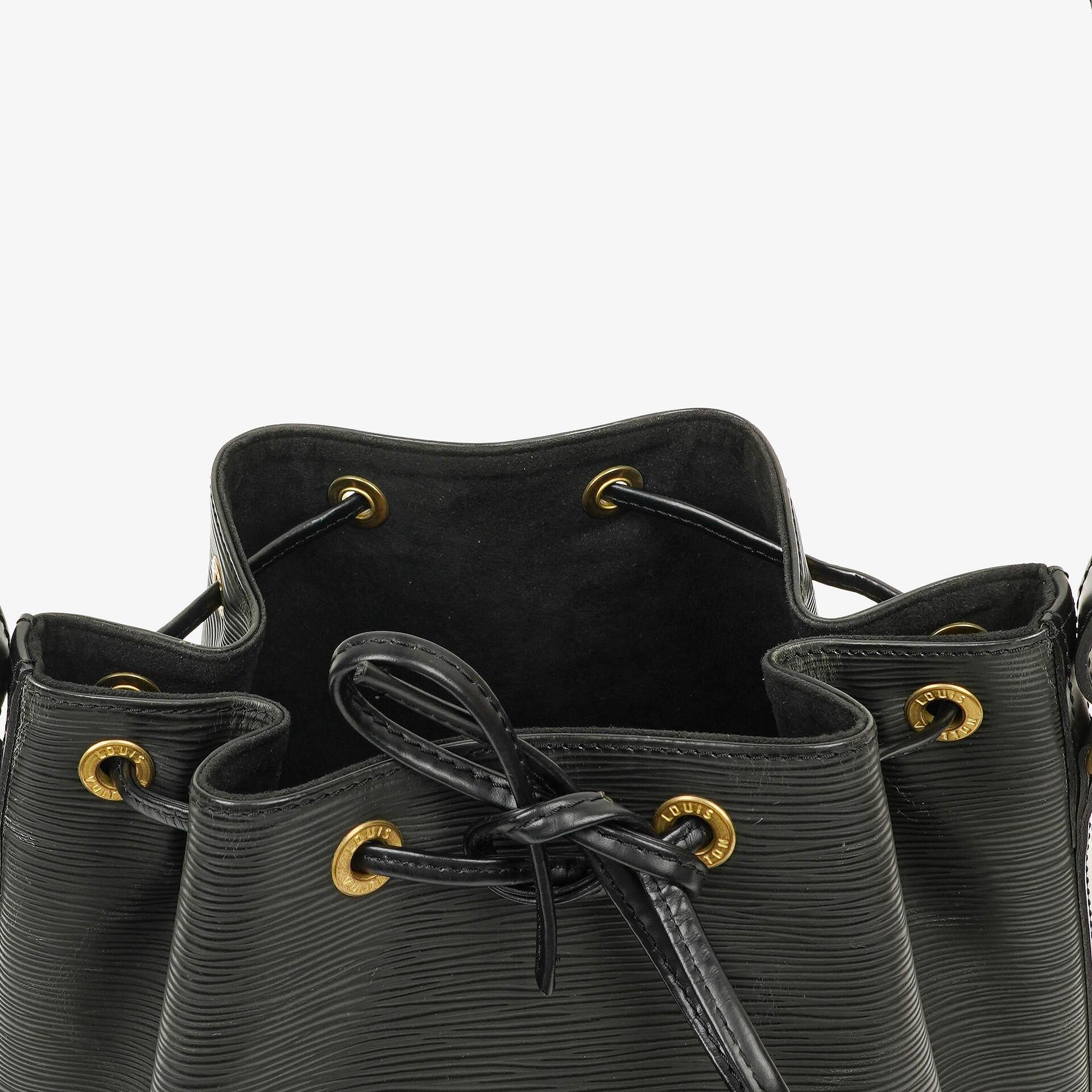 Louis Vuitton Petit Noé Schultertasche aus schwarzem Epi Leder
