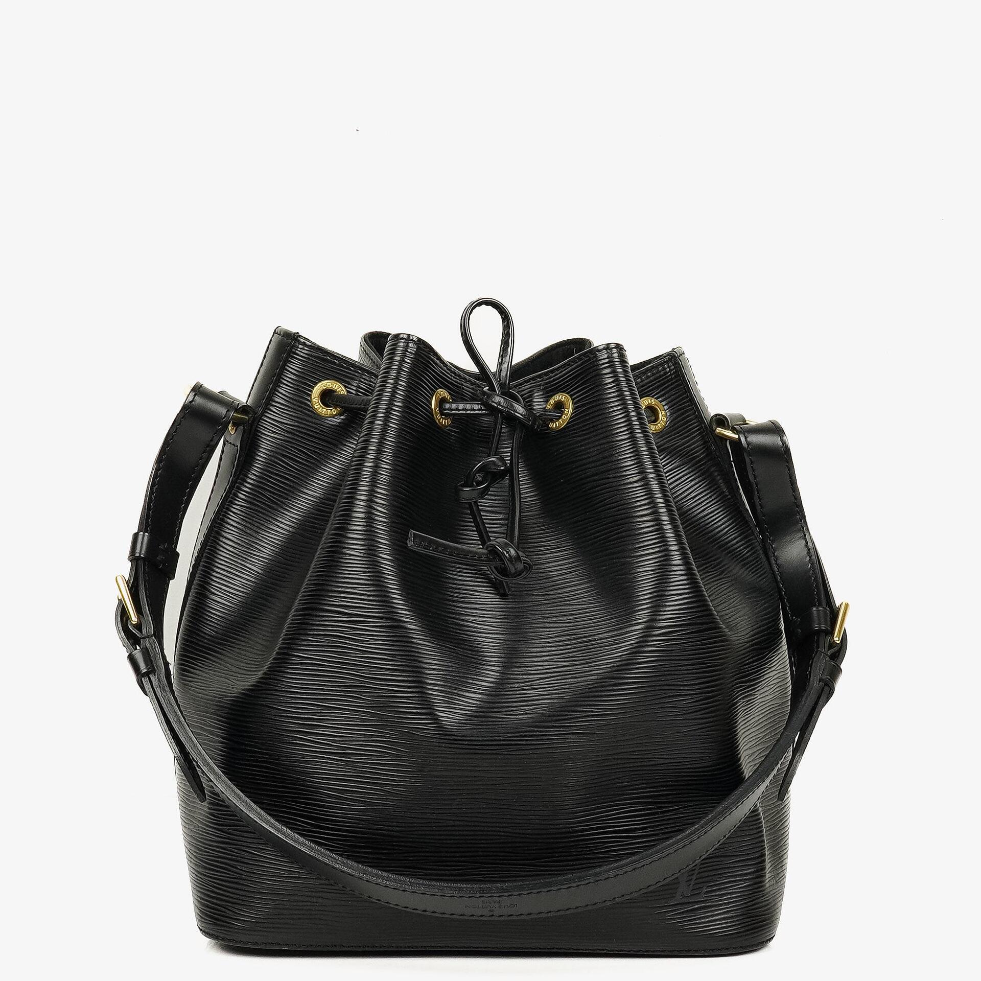 Louis Vuitton Petit Noé Schultertasche aus schwarzem Epi-Leder