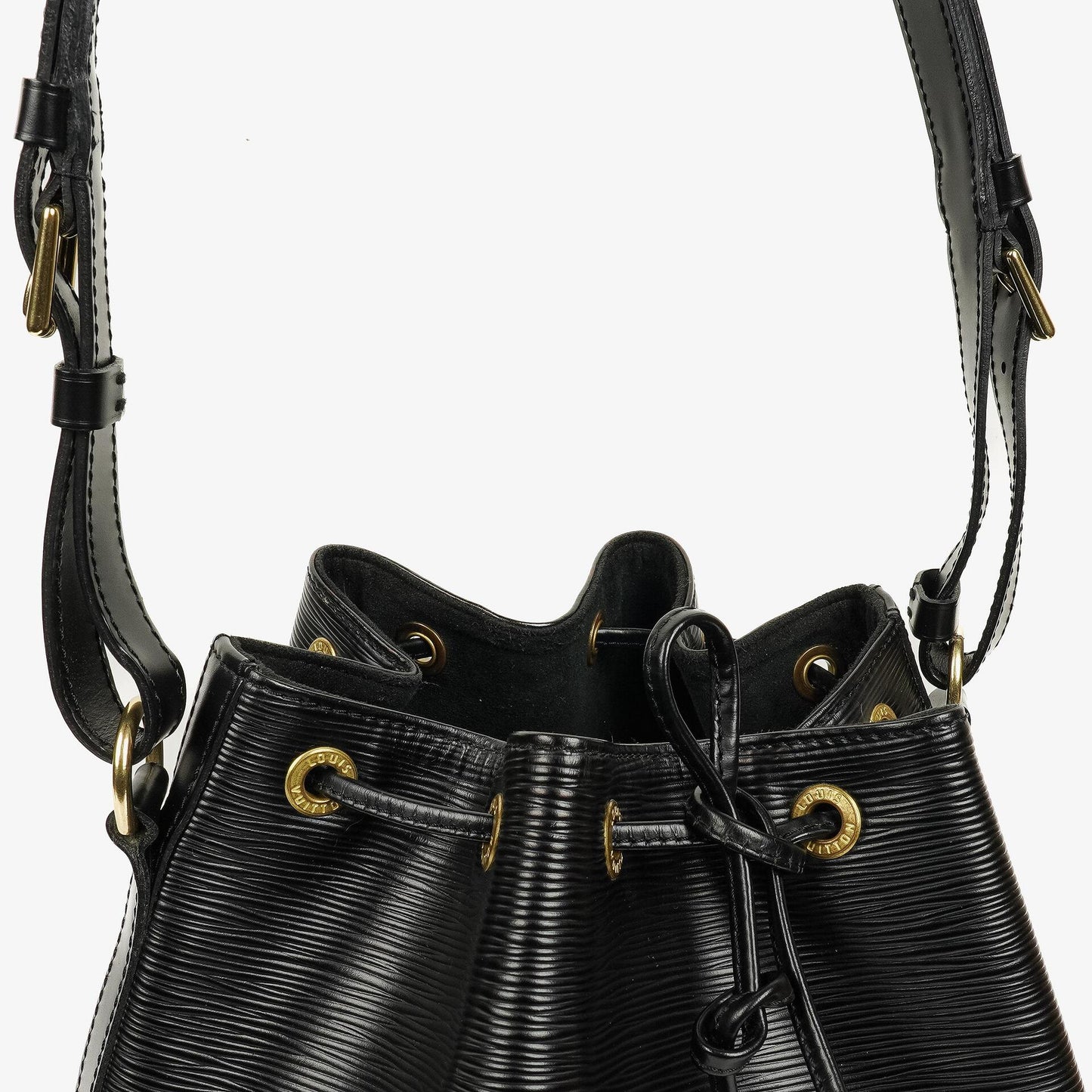 Louis Vuitton Petit Noé Schultertasche aus schwarzem Epi-Leder