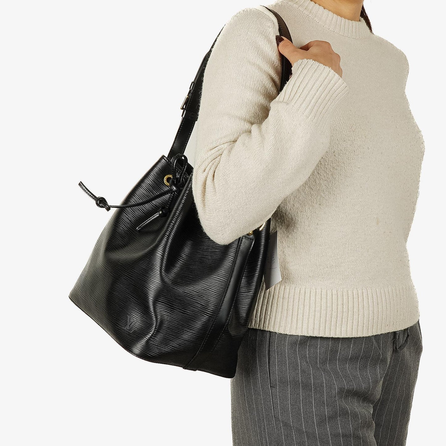 Louis Vuitton Petit Noé Schultertasche aus schwarzem Epi-Leder