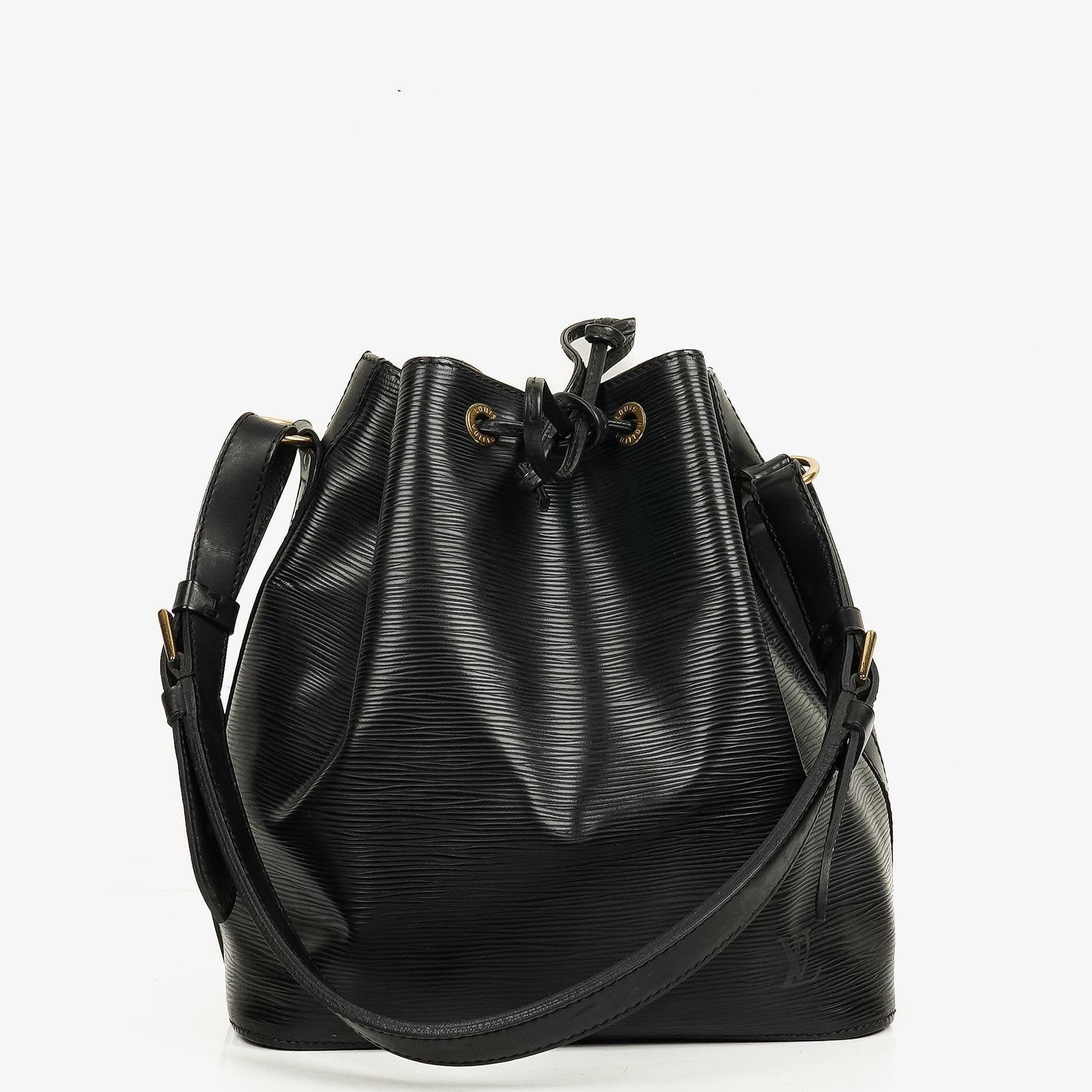 Louis Vuitton Petit Noé Schultertasche aus schwarzem Epi-Leder