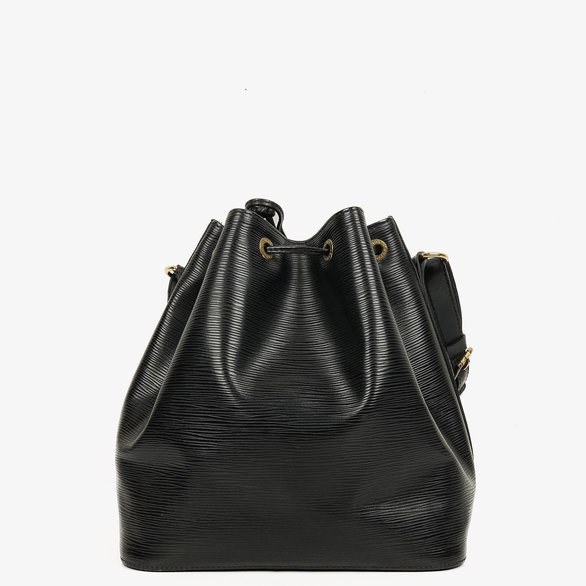 Louis Vuitton Petit Noé Schultertasche aus schwarzem Epi-Leder
