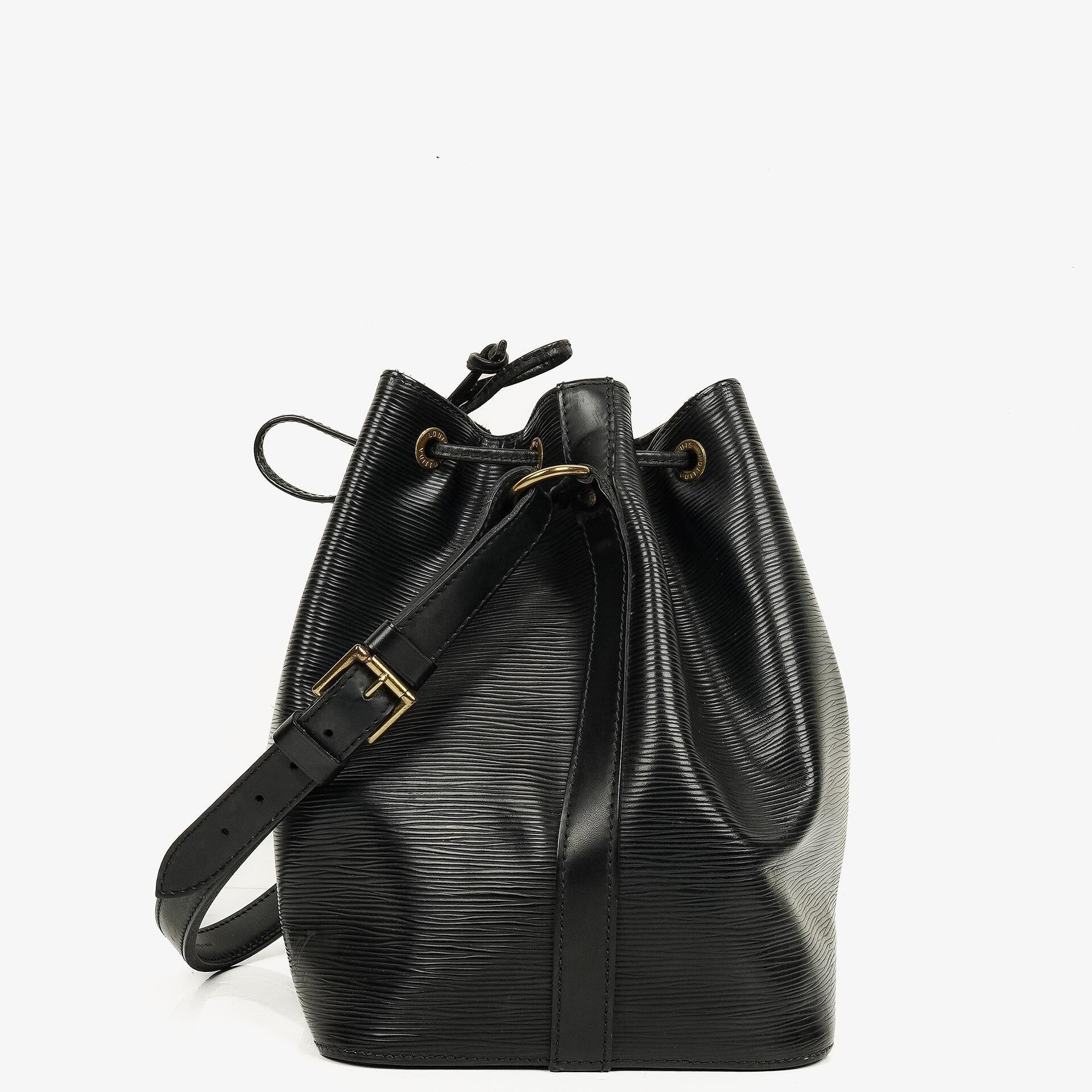 Louis Vuitton Petit Noé Schultertasche aus schwarzem Epi-Leder