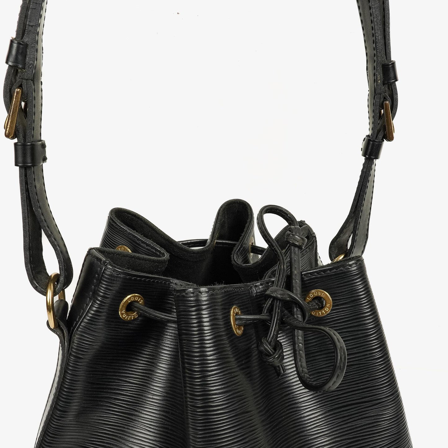 Louis Vuitton Petit Noé Schultertasche aus schwarzem Epi-Leder
