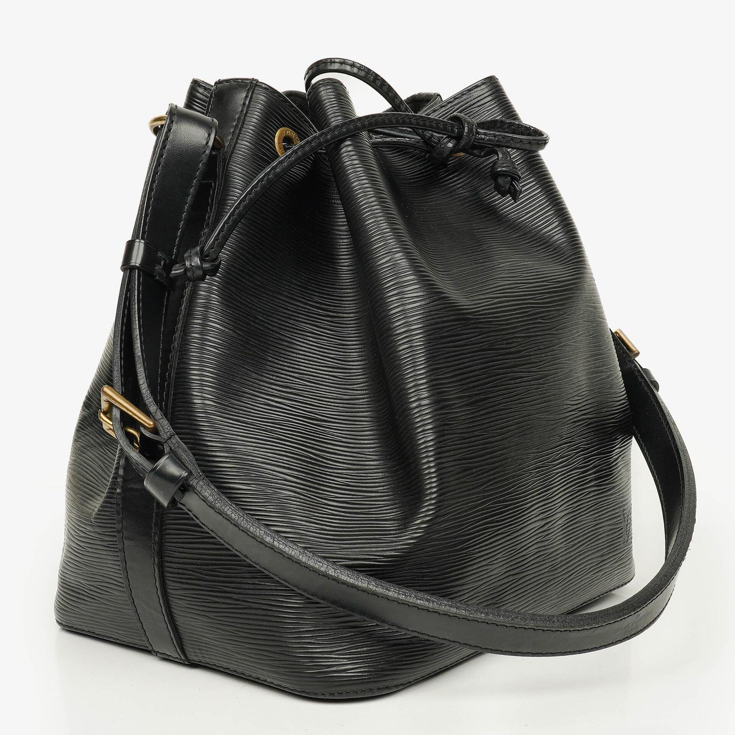 Louis Vuitton Petit Noé Schultertasche aus schwarzem Epi Leder