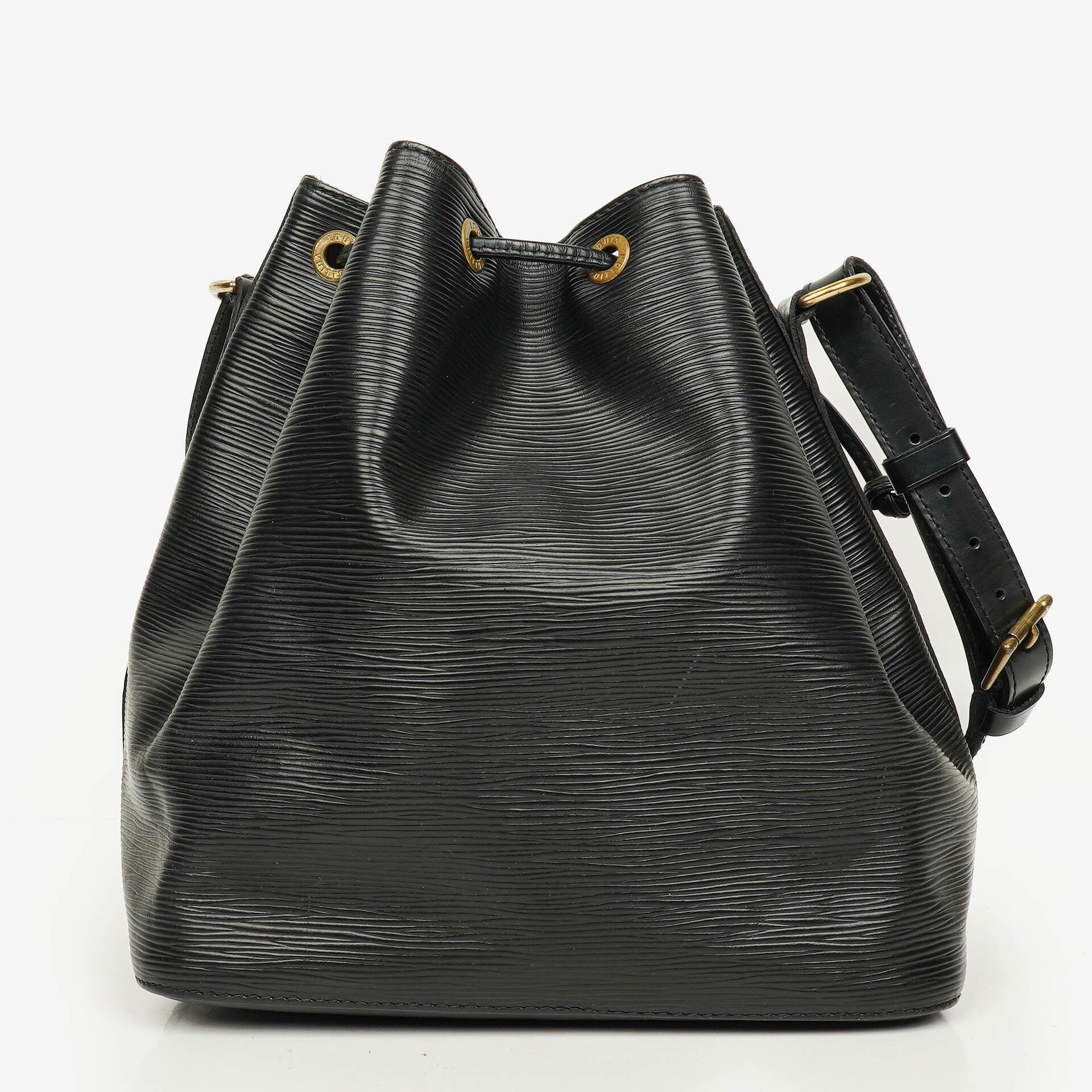 Louis Vuitton Petit Noé Schultertasche aus schwarzem Epi Leder