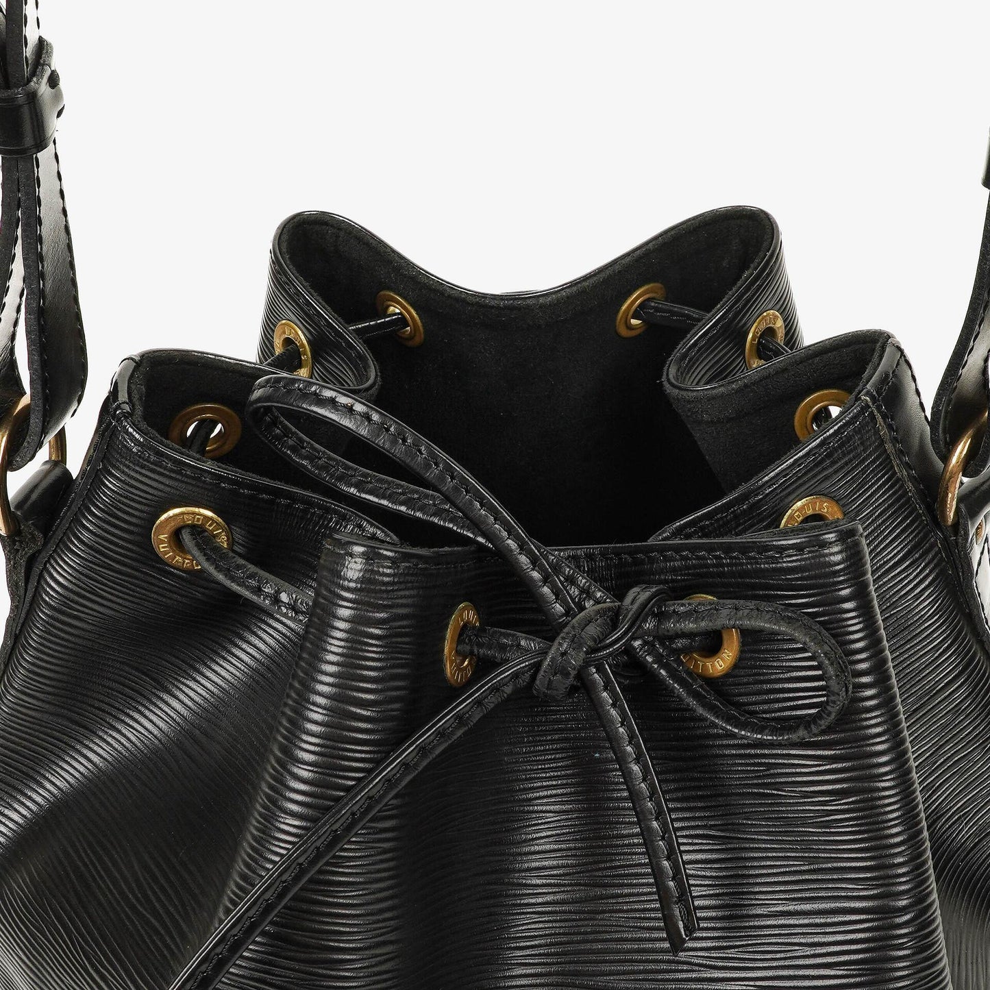 Louis Vuitton Petit Noé Schultertasche aus schwarzem Epi Leder