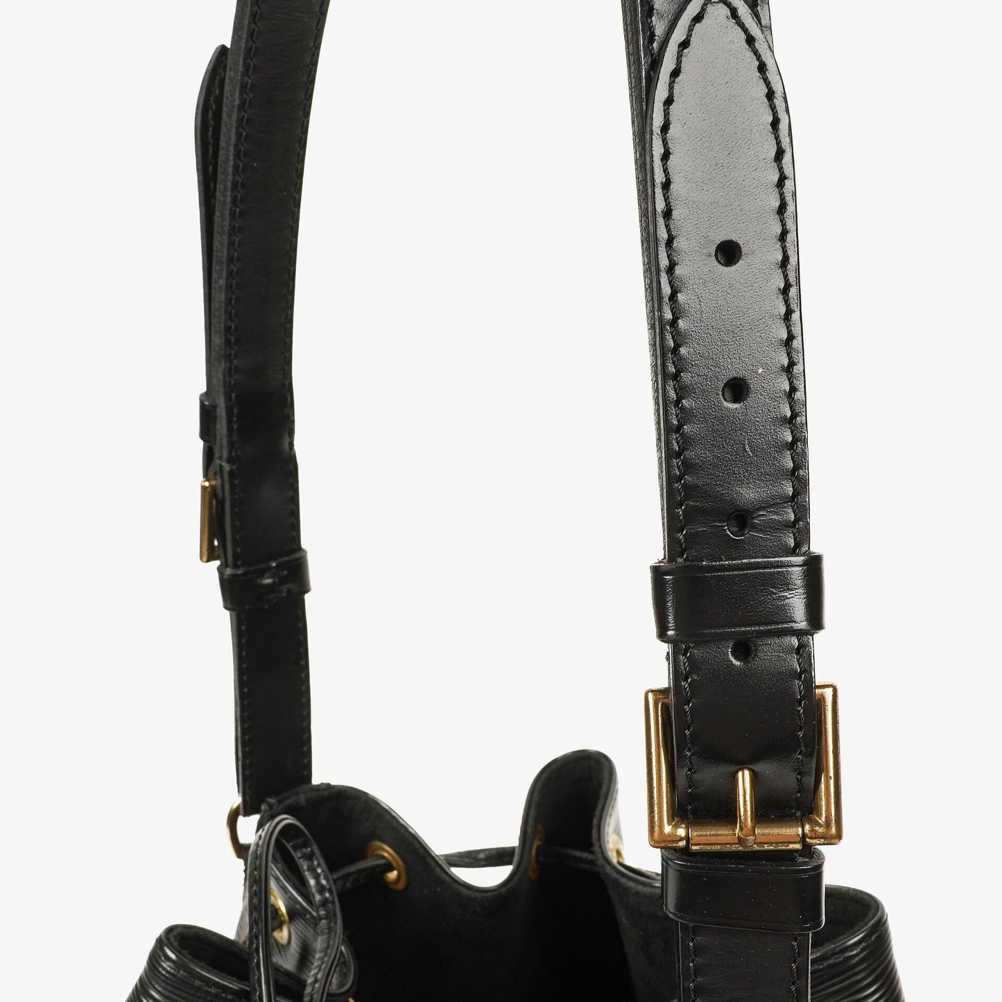 Louis Vuitton Petit Noé Schultertasche aus schwarzem Epi Leder