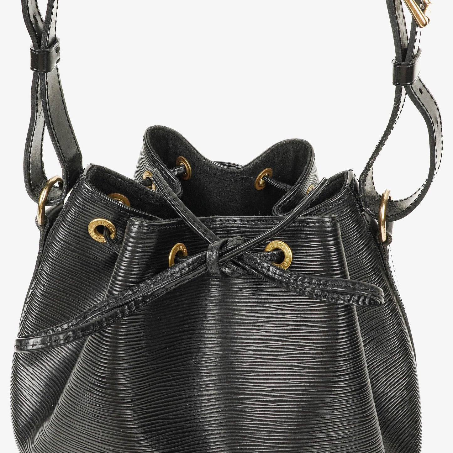 Louis Vuitton Petit Noe Schultertasche aus schwarzem Epi-Leder