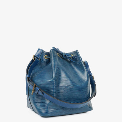 Louis Vuitton Petit Noé Schultertasche aus blauem Epi Leder