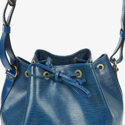 Louis Vuitton Petit Noé Schultertasche aus blauem Epi Leder