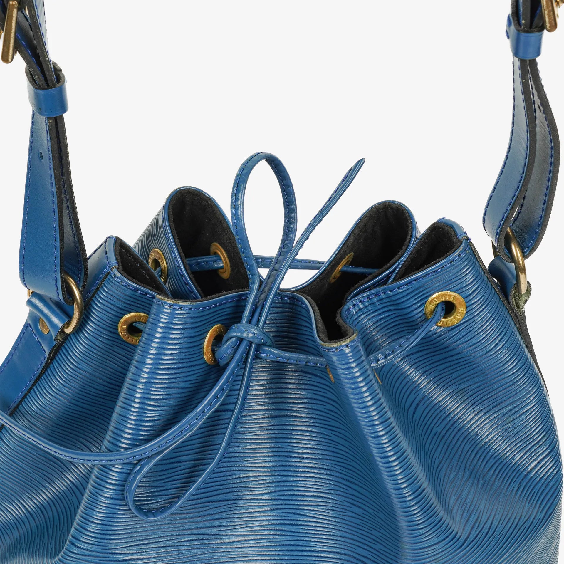 Louis Vuitton Petit Noé Schultertasche aus blauem Epi Leder