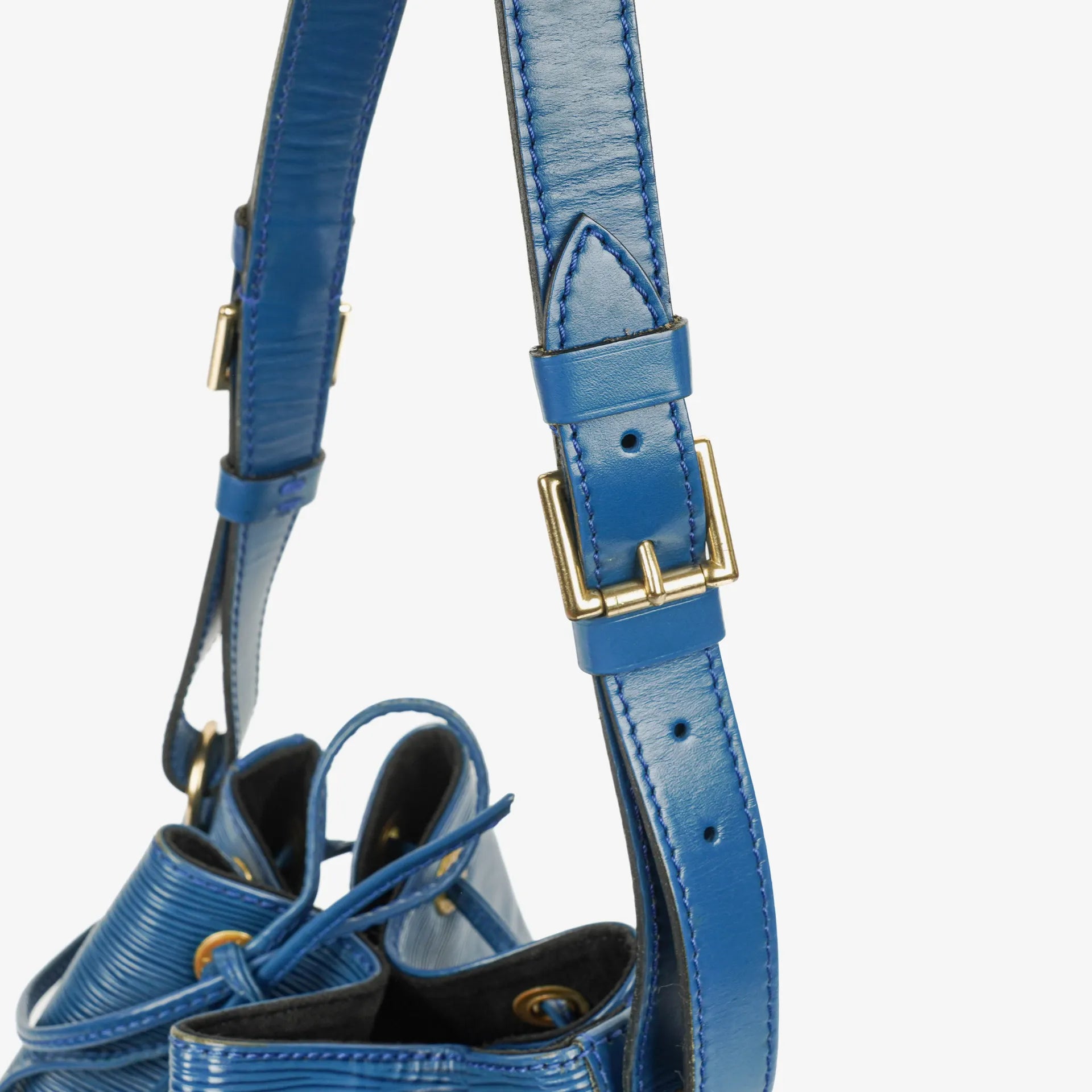 Louis Vuitton Petit Noé Schultertasche aus blauem Epi Leder