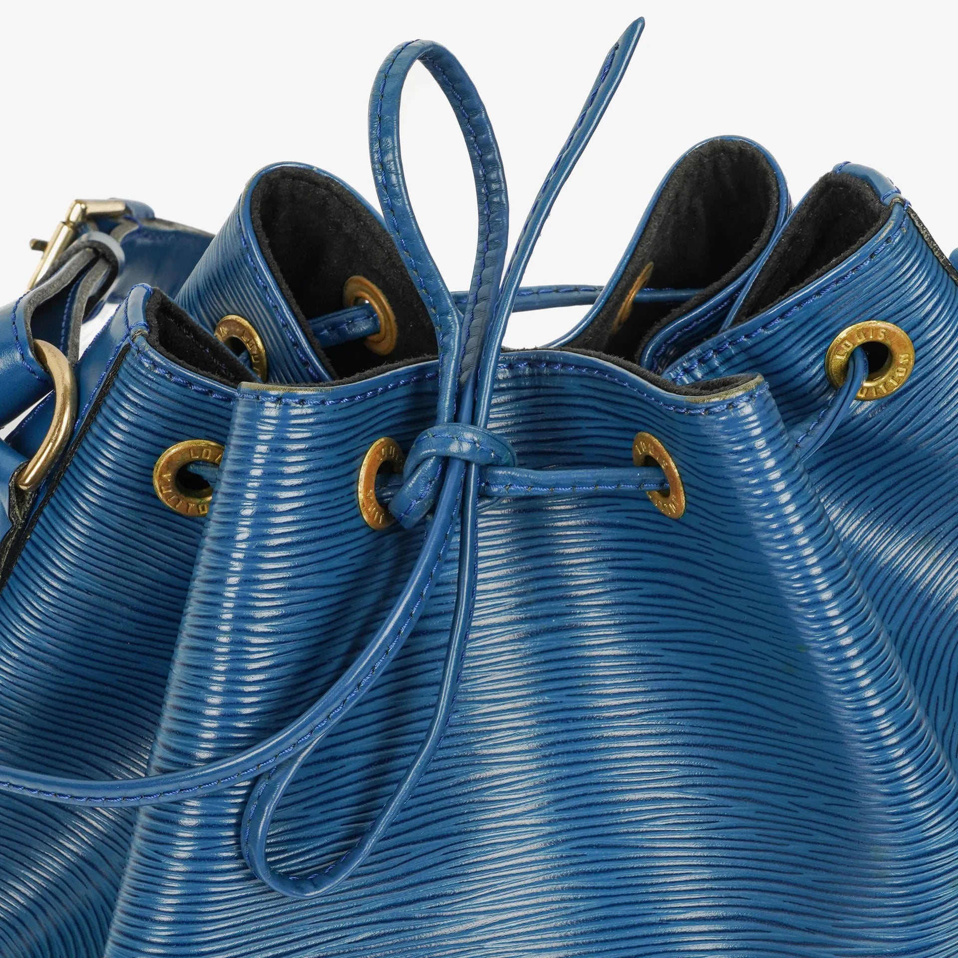 Louis Vuitton Petit Noé Schultertasche aus blauem Epi Leder
