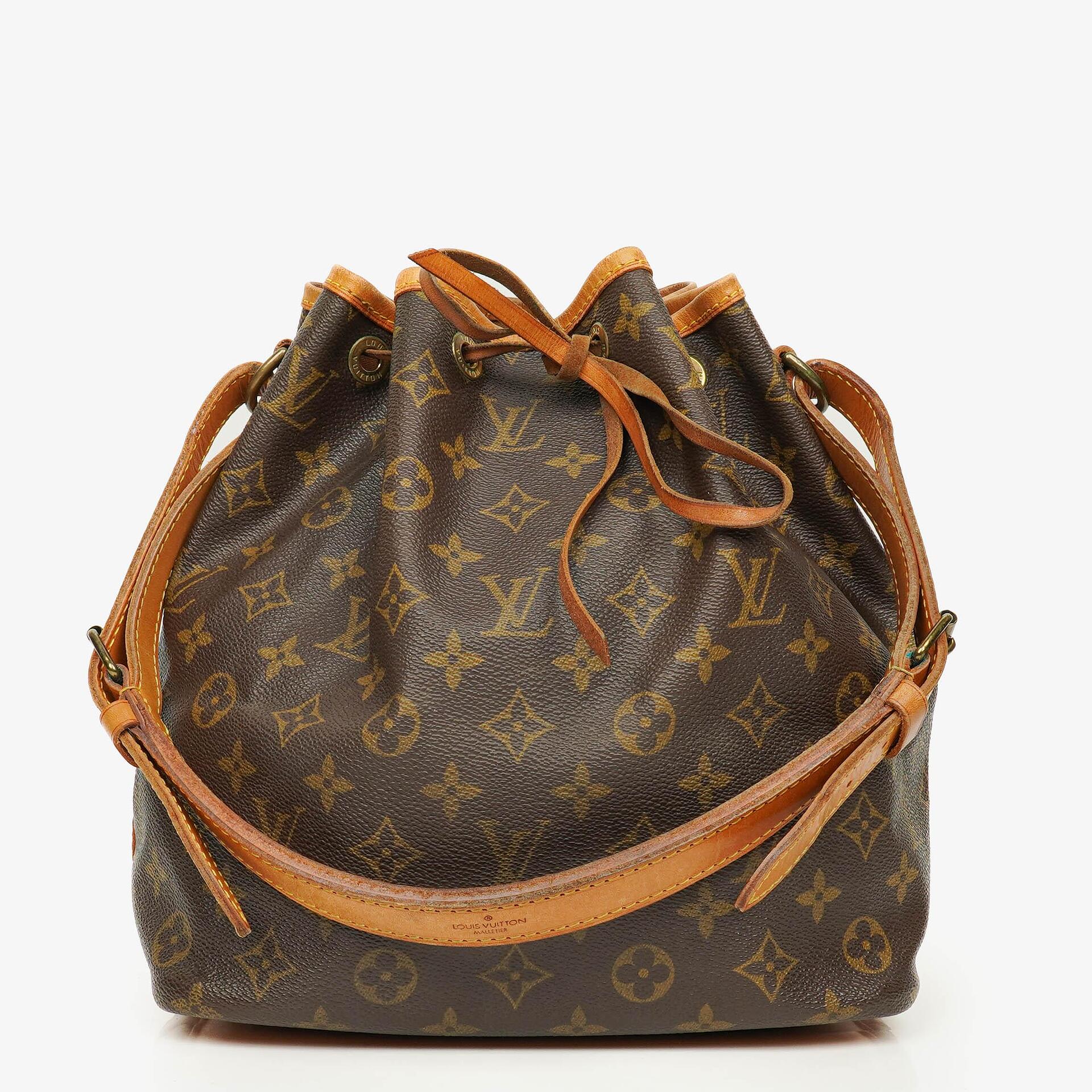 Louis Vuitton Petit Noé Malletier Monogram Canvas Schultertasche