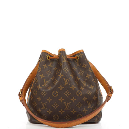 Louis Vuitton Petit Noe Monogram Canvas Schultertasche Gut