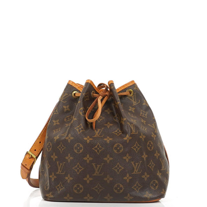 Louis Vuitton Petit Noe Monogram Canvas Schultertasche Gut