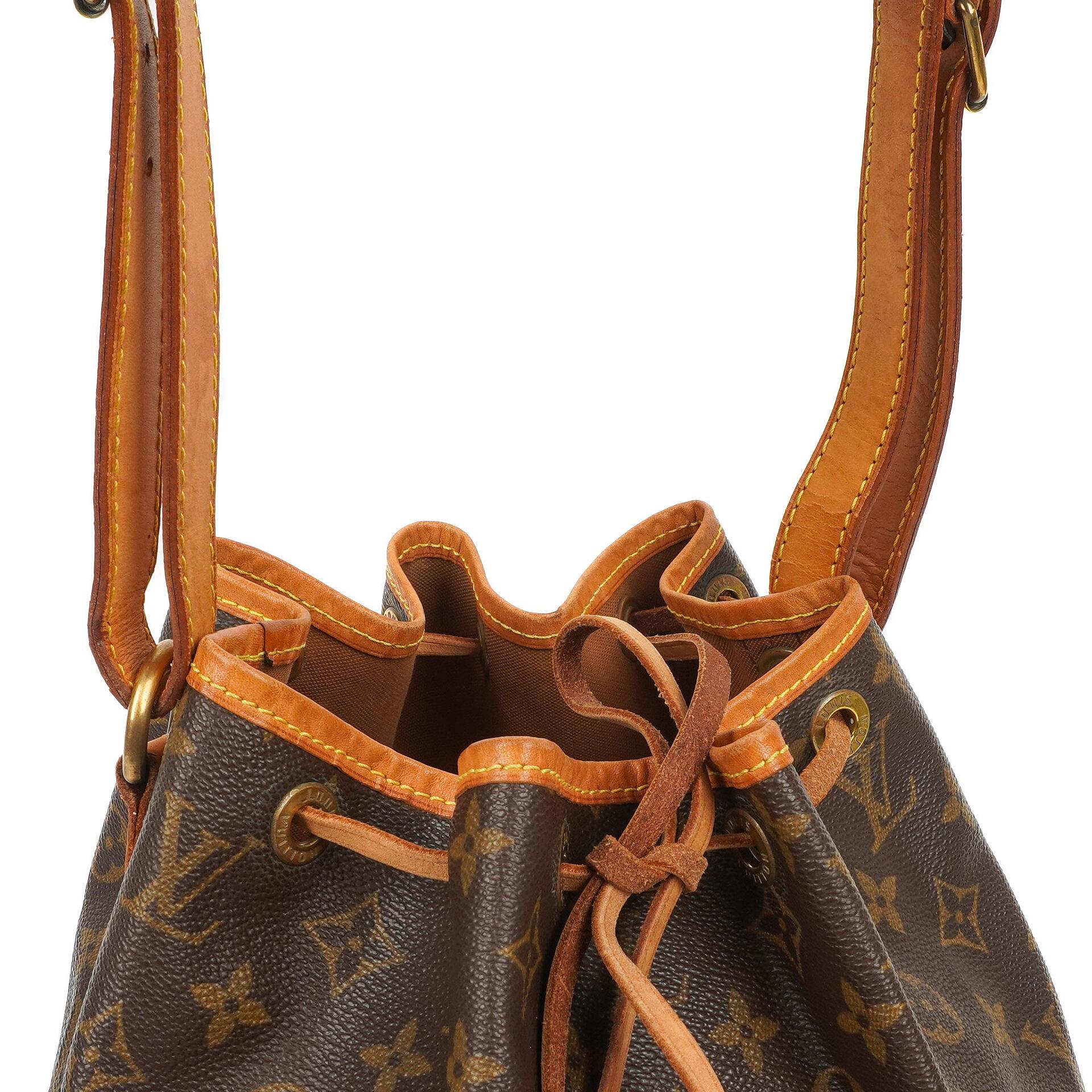 Louis Vuitton Petit Noe Monogram Canvas Schultertasche Gut