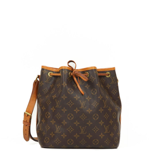 Louis Vuitton Petit Noe Monogram Canvas Schultertasche Gut