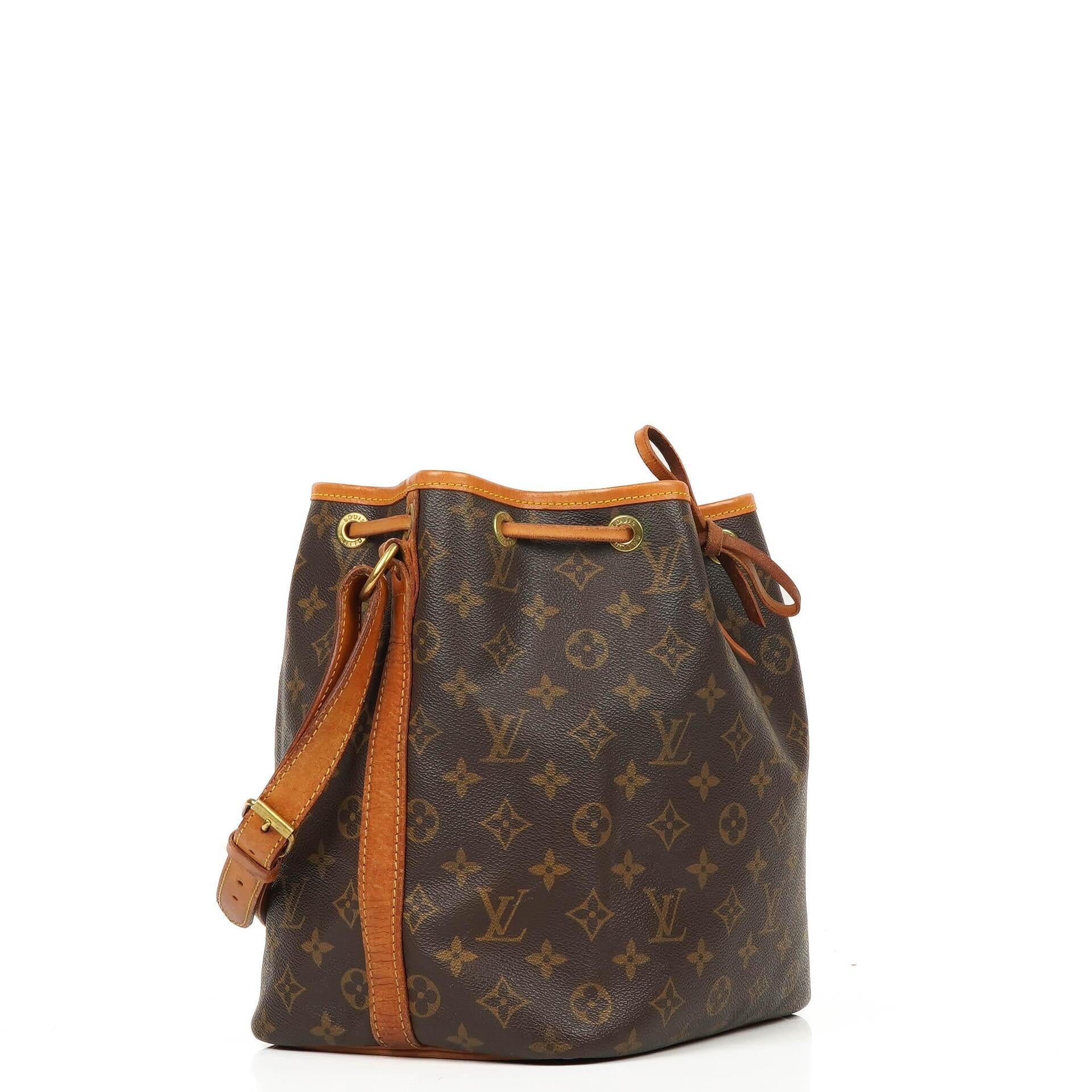 Louis Vuitton Petit Noe Monogram Canvas Schultertasche Gut