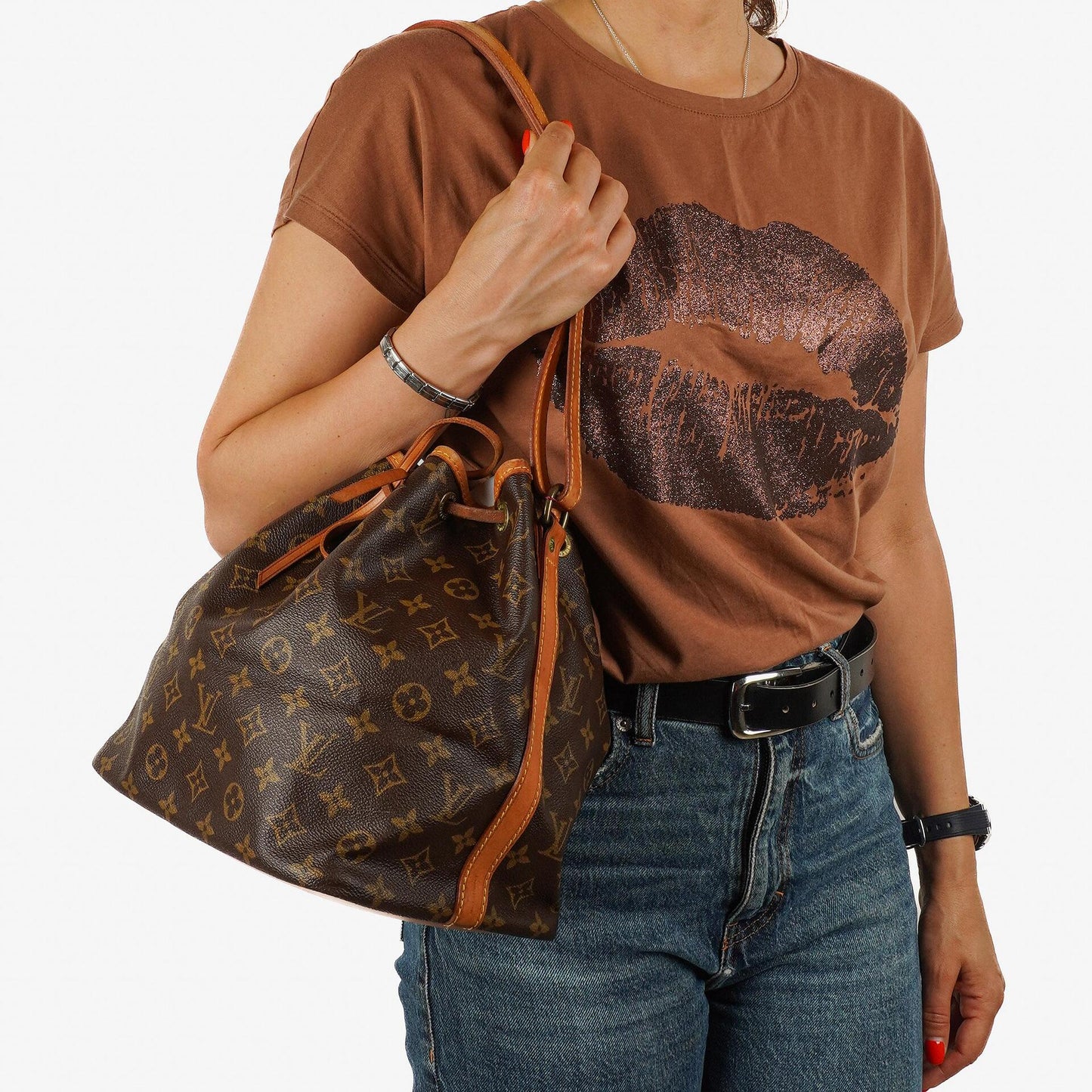Louis Vuitton Petit Noe Monogram Canvas Schultertasche