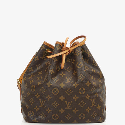 Louis Vuitton Petit Noe Monogramm Canvas Schultertasche
