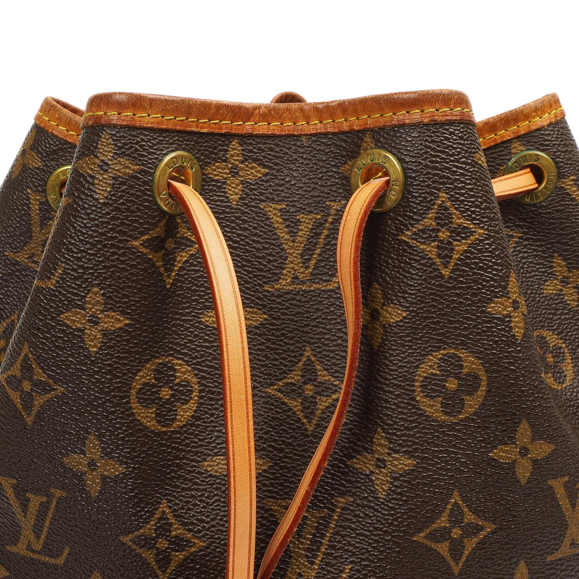 Louis Vuitton Petit Noe Monogramm Canvas Schultertasche