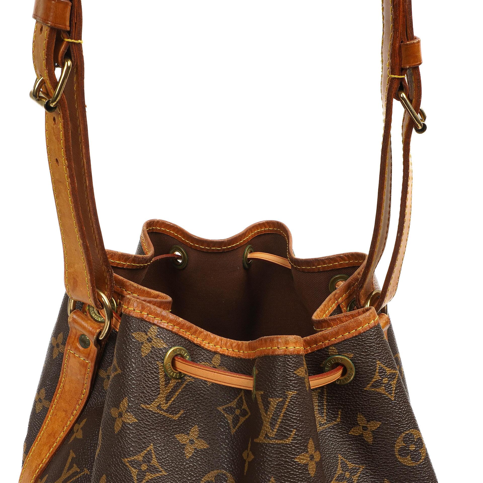 Louis Vuitton Petit Noe Monogramm Canvas Schultertasche
