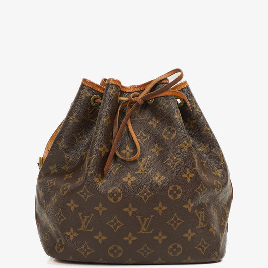 Louis Vuitton Petit Noe Monogramm Canvas Schultertasche
