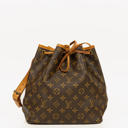 Louis Vuitton Petit Noe Schultertasche aus Monogramm Canvas