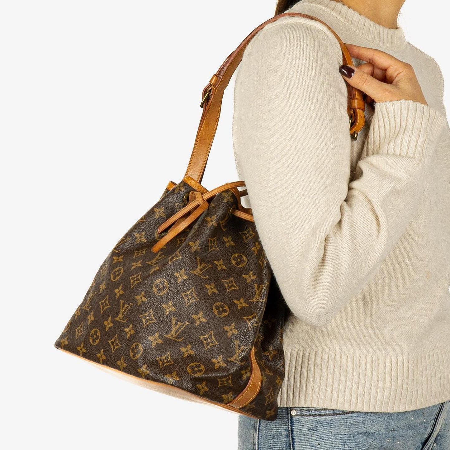 Louis Vuitton Petit Noe Schultertasche aus Monogramm Canvas