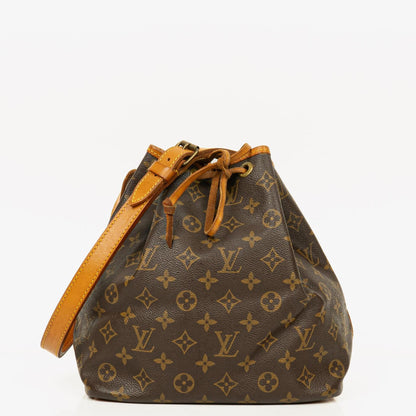 Louis Vuitton Petit Noe Schultertasche aus Monogramm Canvas