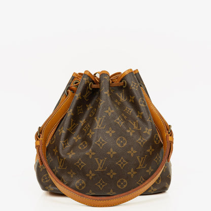 Louis Vuitton Petit Noe Schultertasche aus Monogramm Canvas