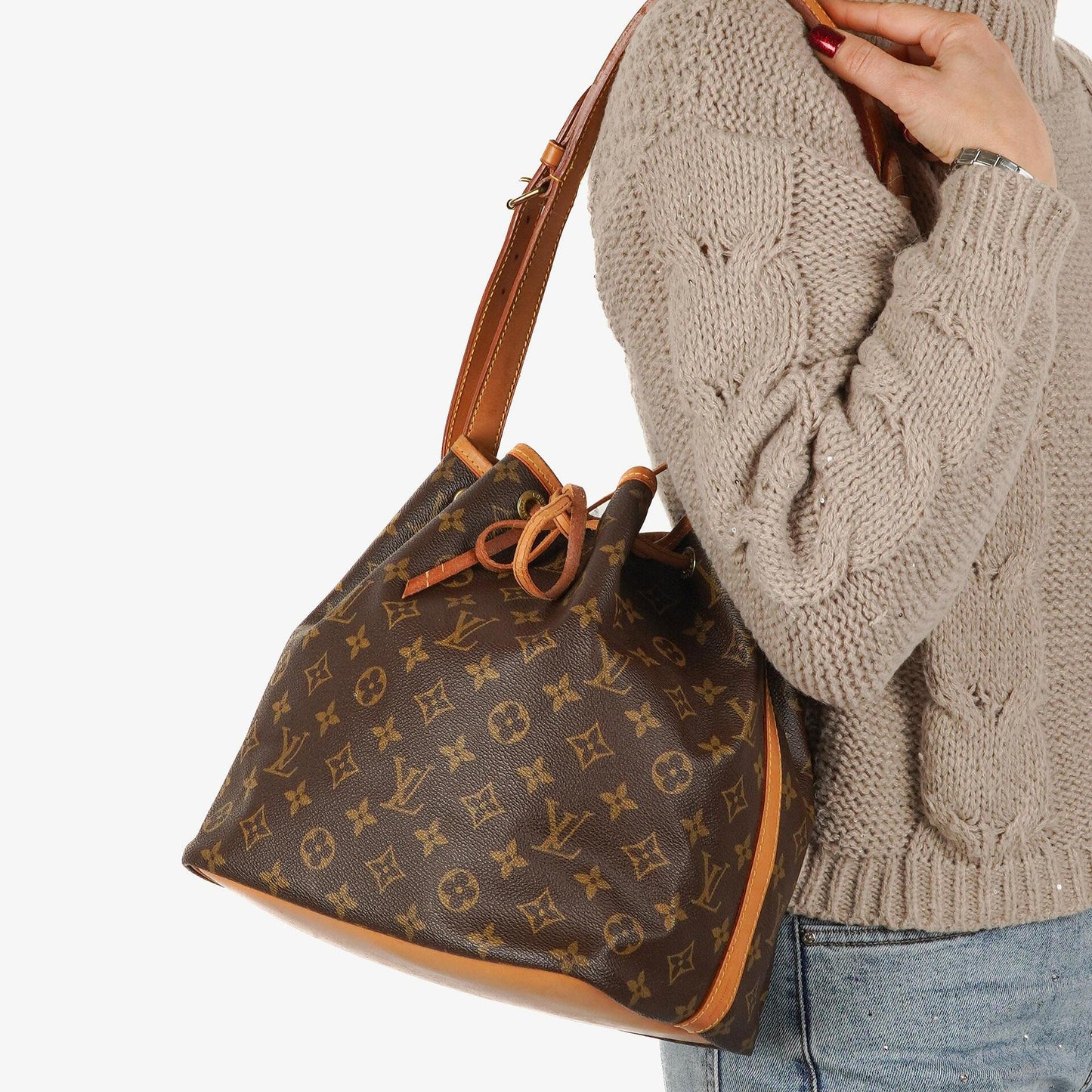 Louis Vuitton Petit Noe Schultertasche aus Monogram Canvas