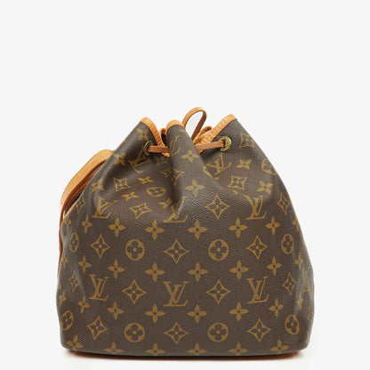 Louis Vuitton Petit Noé Monogram Canvas Schultertasche