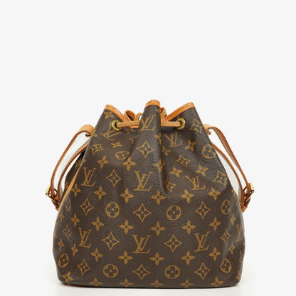 Louis Vuitton Petit Noé Schultertasche aus Monogram Canvas