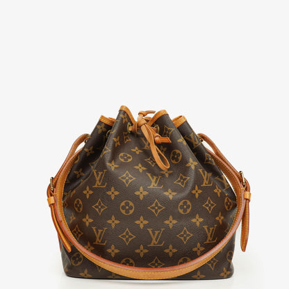 Louis Vuitton Petit Noe Schultertasche aus Monogram Canvas