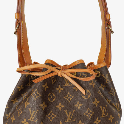 Louis Vuitton Petit Noe Schultertasche aus Monogramm Canvas