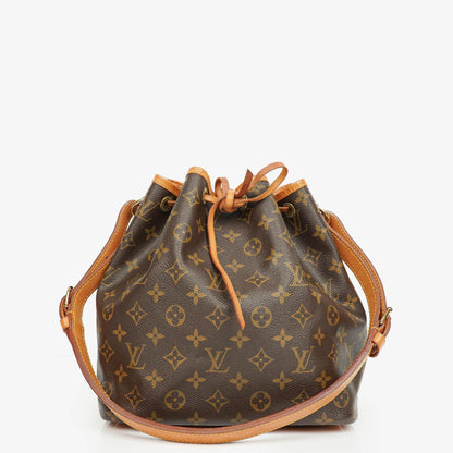 Louis Vuitton Petit Noe Monogramm Canvas Schultertasche